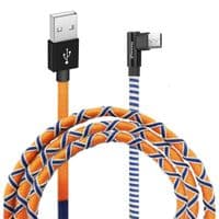 Кабель для передачі даних USB 2.0 AM до Micro 5P 1,0 м Помаранчевий/Синій Grand-X (FM-08OB)