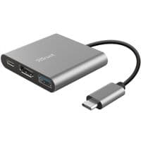 Концентратор Trust Dalyx 3-в-1 Multiport USB-C Adapter ALUMINIUM (23772_TRUST)