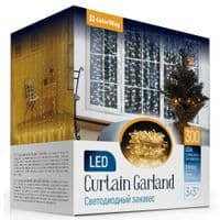 Гірлянда ColorWay Світлодіодна гірлянда-завіса 300 LED 3x3 м 220В (CW-GW-300L33V)