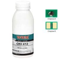 Тонер OKI B412/432/MB462 250г Black + чіп WWM (TC-B412-WWM)