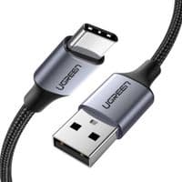 Дата кабель USB 2.0 AM to Type-C 1.0m US288 Aluminum Braid Black UGREEN (60126)