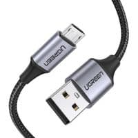 Дата кабель USB 2.0 AM to Micro 5P 1.0m US290 Aluminum Braid Black UGREEN (60146)