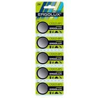 Батарейка ERGOLUX CR-2025 Lithium * 5 (CR2025-BP5)