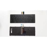 Клавиатура ноутбука TOSHIBA Tecra R40-C Series черная с черной рамкой с ТП с подсветкой (A46166)
