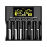 Зарядний пристрій для акумуляторів LiitoKala 6 Slots, LCD дисплей, Li-ion/Ni-MH/Ni-Cd/AA/AAA/AAAA/C (Lii-S6)