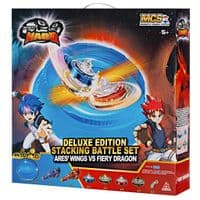 УЦІНКА! Ігровий набір Infinity Nado V Deluxe Battle Set Крила Ареса проти Вогняного Дракона (Ares' Wings vs Fiery Dragon)