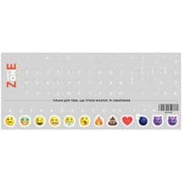 Наклейка на клавиатуру SampleZone прозрачная, белый (SZ-N-W)