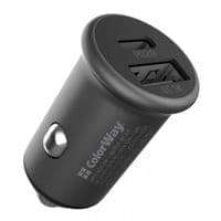 Зарядний пристрій ColorWay 2USB Car (Type-C PD20W + USB QC3.0) (38W) Gray (CW-CHA029PD-GR)