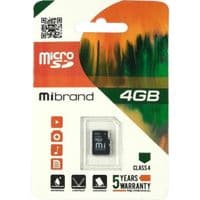 Карта пам'яті Mibrand 4GB microSDHC class 4 (MICDC4 / 4GB)