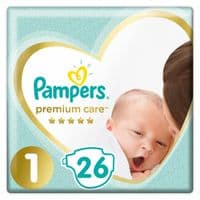 Підгузник Pampers Premium Care New Born Розмір 1 (2-5 кг) 26 шт (8001841104614)