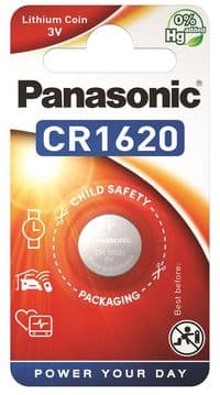 Батарейка PANASONIC CR 1620 * 1 LITHIUM (CR-1620EL/1B)