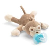 Пустышка Avent Ultra-Air, 0-6 мес, 1 шт + игрушка мартышка SCF348/12