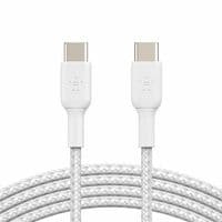 Кабель Belkin USB-С - USB-С, BRAIDED, 1m, white