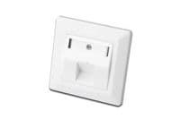 Лицевая панель DIGITUS 1х Keystone 80x80 с заземлением