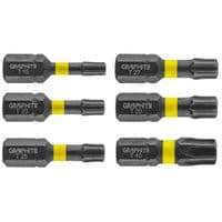 Біті ударні GRAPHITE TX10 / 15/20/25/30/40 x 25 мм, 6 шт.