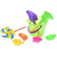 Набор для игры с песком Same Toy с Воздушной вертушой (зеленое ведро)8 штHY-1207WUt-1