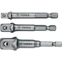 Перехідник TOPEX для головок 1/4, 3/8, 1/2 набір 3 шт.