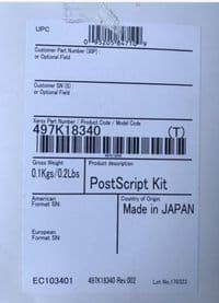 Ключ активації Postscript 3 Xerox VL C7020/7025/7030
