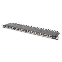 Патч-панель DIGITUS 19" 0,5U, 24 порти, Cat.6A STP у зборі, RAL 9005