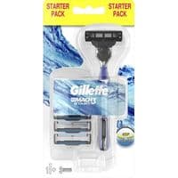 Бритва Gillette Mach3 Start з Ручкою Aqua-Grip з трьома змінними насадками (7702018464005)