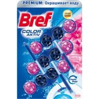 Туалетный блок Bref Цветная вода Цветочная свежесть 3х50 г (9000101350821)