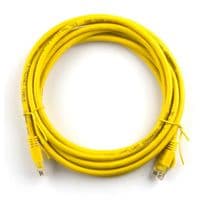 Патч-корд 1.5м, RJ-45, Cat.5e, CU, медь, желтый Ritar (PCR-CU/1.5Yw / 04284)