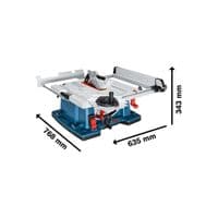 Розпилювальний стіл Bosch GTS 10 XC, 2100 Вт, диск 254 мм, нахил Л 47 ° / П 1 °, 640 x 705мм, 35кг