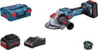 Шлифмашина угловая Bosch GWX 18V-15 SC, Bluetooth, 18В, 2x8Ah, ЗУ, 125мм, 3400-11000об/мин, 3.3кг, кейс