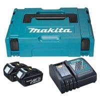Набір акумуляторів Makita LXT BL1830 x 2шт (18В, 3Ач) + зарядний пристрій DC18RC, кейс Makpac1