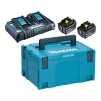 Набір акумуляторів Makita LXT BL1850B x 2шт (18В, 5Ач) + ЗУ DC18RD, кейс Makpac3