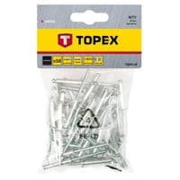 Заклепки TOPEX алюмінієві 3.2 мм x 10 мм, 50 шт. (1 уп)