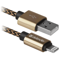 Кабель для передачі даних USB 2.0 AM до Lightning 1.0m gold Defender (87806)