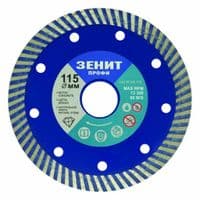 Диск Зеніт "ПРОФІ" алмазний ТУРБО 115×10 мм (16310115)