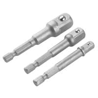 Адаптер для інструменту Tolsen комплект 1/4", 3/8" x65мм 1/2" x70мм, 3 шт (77864)