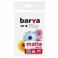 Папір BARVA 10x15, 180 g / m2, matt, 20арк (A180-257)