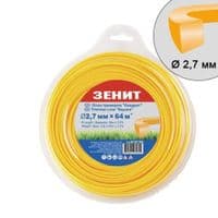 Жилка косильная Зенит плетенная "Квадрат" 2,7 мм х 64 м (40427064)