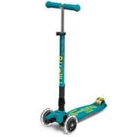 Скутер Micro Maxi Deluxe Foldable LED Зелений (MMD097)