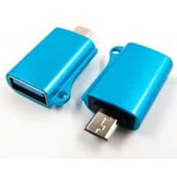 Кабель для передачі даних OTG USB-Micro-USB синій DENGOS (ADP-020)