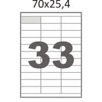 Етикетка самоклеяца TAMA 70х25,4 (33 на аркуші) с/кл (100 аркушів) (17804)