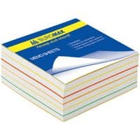 Бумага для заметок BUROMAX Rainbow 80х80х30мм, glued (BM.2232)