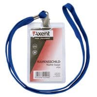 Бейдж Axent вертикальний 11,7*6,4 см, нитка, прозора (4506-А)