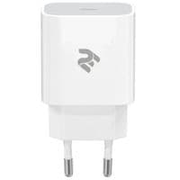 Мережевий ЗП 2Е Настінний зарядний пристрій USB-C PD3.0 3A, Max 20W, білий