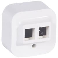 Адаптер Legrand 2хRJ45, Forix (Quteo), білий