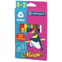 Фломастери Centropen 2549 Magic, 10шт (8 colors + 2 erasers) (2549/10)