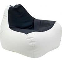 Пуф ПРИМТЕКС ПЛЮС кресло-груша Simba H-2200/D-5 М White-Black (Simba H-2200/D-5 М White-Black)