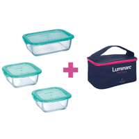 Пищевой контейнер Luminarc Keep'n Box Lagoon набор 3шт 2х380мл/820мл/ + сумка (P8001)