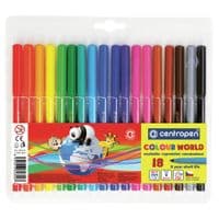 Фломастеры Centropen 7550/18 COLOUR WORLD, 18 colors (7550/18 ТП)