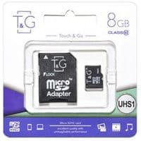 Карта памяти MicroSDHC   8GB UHS-I Class 10 T&G + SD-adapter (TG-8GBSD10U1-01)