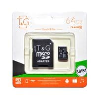 Карта пам'яті MicroSDXC 64GB UHS-I Class 10 T&G + SD-adapter (TG-64GBSDCL10-01)