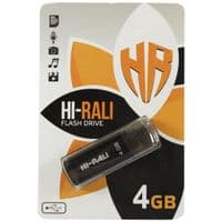 Флеш-накопичувач USB 4GB Hi-Rali Stark Series Black (HI-4GBSTBK)